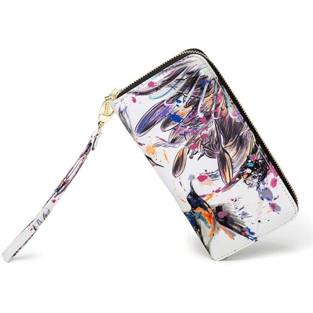 Women’s RFID Wristlet Wallet Zip Clutch Card Holder ID Coin Purse